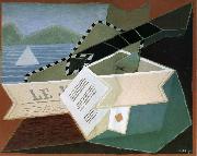 Juan Gris Guitar in front of the sea oil painting reproduction